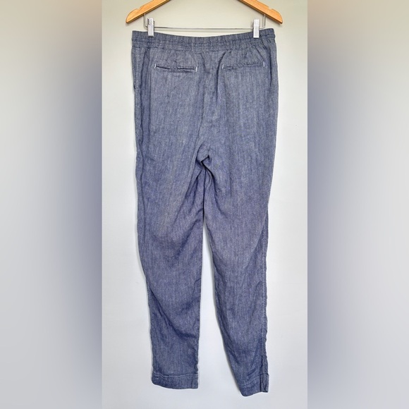 Jones New York Women's Size 10 Pants Linen Blend Elastic Waist Nautical Preppy - Picture 8 of 13